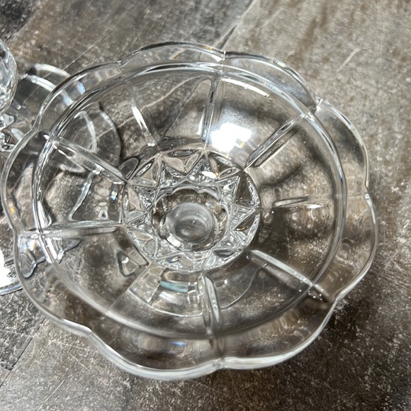 Vintage Lead Crystal Clear Candle Holder Set Taper or Pillar - Picture 5 of 5